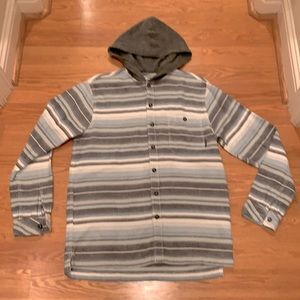 Men’s Billabong striped knit shirt with hoodie